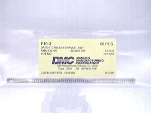 SAFE-T-CABLE FERRULE .040 - 50/CRTG